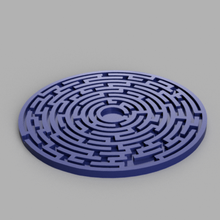 sottobicchiere labirinto 2 gadget design posavasos laberinto desktop gioco risolvere circulo mobilia astratto 3d print model - Mito3D