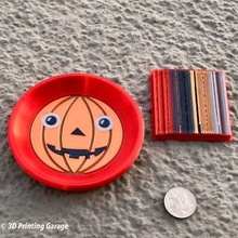 coaster pumkpkin multicolor version cup mat halloween pumpkin kitchen_dining 3d print model - Mito3D