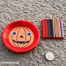 coaster di zucca in versione multicolor casa mmu halloween mat stuoia della tazza 3d print model - Mito3D