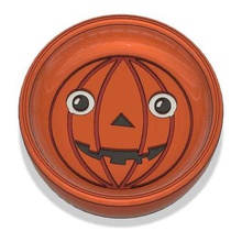 coaster pumpkin single version coster cup mat halloween kitchen_dining 3d print model - Mito3D
