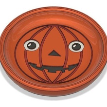 coaster pumpkin single version home halloween mat cup 3d print model - Mito3D
