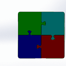 sottobicchiere puzzle 3d print model - Mito3D