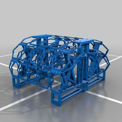 coaster wall 2 architecture assembly cage frame structure buildings structures 3D print model - Mito3D