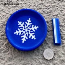 coaster winter snowflake - multicolor christmas household things kitchen mmu snowflakes kitchen_dining 3d print model - Mito3D