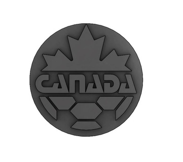 sottobicchieri Canada sottobicchieri birra bevanda Canada calcio calcio alcol distintivo 3d print model - Mito3D