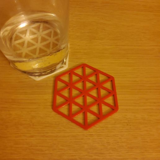 verre postglass Coaster boisson 3D print model - Mito3D