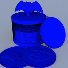 coasters dc superhero comics hero super 3d print model - Mito3D