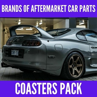 coasters pack - brands aftermarket car parts 3d print model - Mito3D