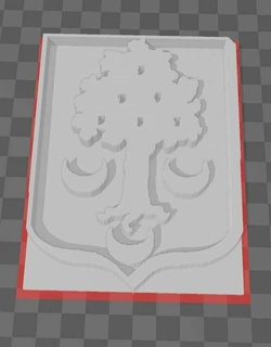 coat arms chevalier oak croissant king medieval 3d print model - Mito3D