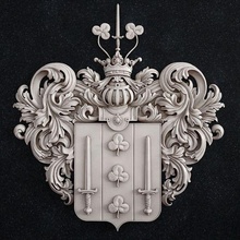 coat arms 1 art icon pendant knight 3d print model - Mito3D