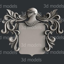 coat arms coa1 art 3dmodels printer bones magic artcam aspire vcarve 3d print model - Mito3D