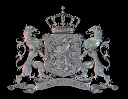 coat arms netherlands version crest printable sculptures shield heraldry signs logos 3d print model - Mito3D