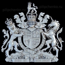 manteau bras uni Royaume art uk imprimable sculptures Royal bouclier héraldique panneaux logos 3d print model - Mito3D