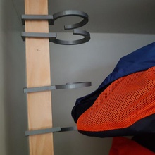coat hook wardrobe home rack 3d print model - Mito3D