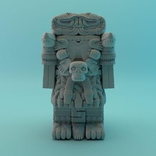 coatlicue art aztec maya goddess deity 3d print model - Mito3D