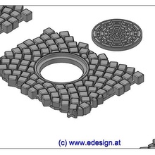 ciottolo calcolo pezzo c10 architettura pavimentazione traccia 1 modello fabbricazione Ferrovia 3d print model - Mito3D