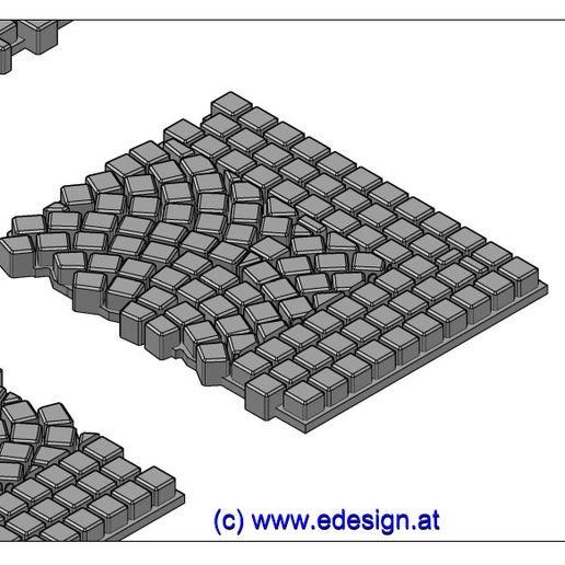 ciottolo calcolo pezzo c2 architettura pavimentazione traccia 1 modello fabbricazione Ferrovia 3D print model - Mito3D