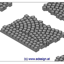 ciottolo calcolo pezzo c7 architettura pavimentazione traccia 1 modello fabbricazione Ferrovia 3d print model - Mito3D