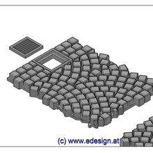 godo pedra peça c9 arquitetura Pavimento pista 1 modelo Ferrovia 3d print model - Mito3D