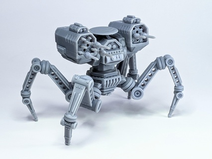 cobra automated weapon system 40 40000 terrain wargames wargaming warham defence imperial fortress scatter pre-supported trenches gun turret tarantula mech dreadnought 3d print model - Mito3D
