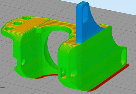 cobra carriage fan shroud 5015 blower mount including bltouch 3d printer parts 3d print model - Mito3D