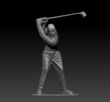 cobra comandante giocare golf gioco gi joe hasbro partenza allineare tigre boschi arnold palmer giocattoli 3d print model - Mito3D