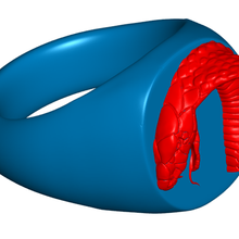 cobra sinete anel redimensionar instruções 3d print model - Mito3D