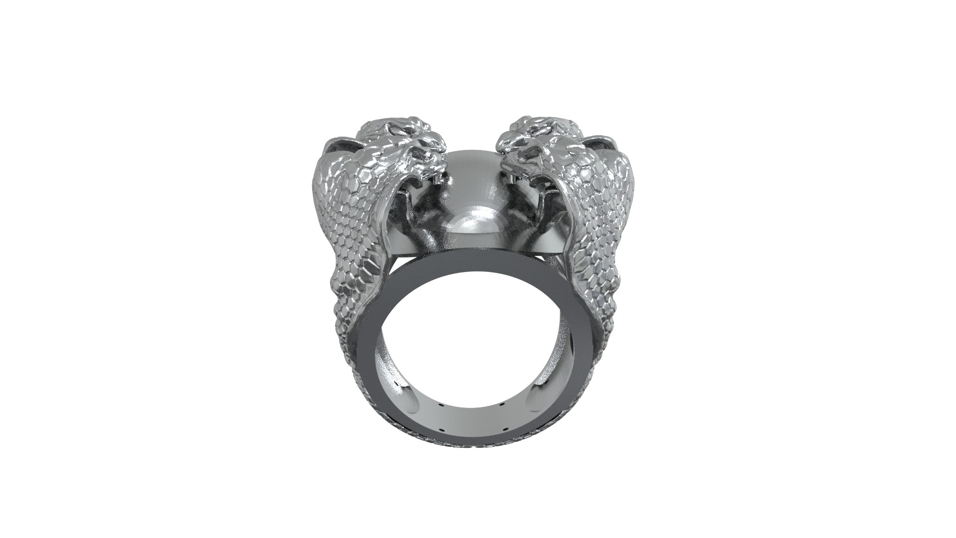 Kobra Silber Ring 3d Drucken 3D print model - Mito3D