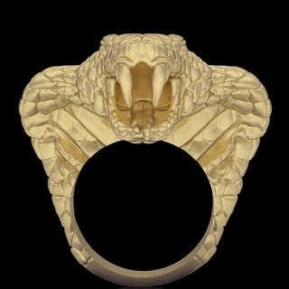 cobra snake ring silver gold kobra jewelry printable 3d model trend fashion design zbrush tiger 3d print model - Mito3D