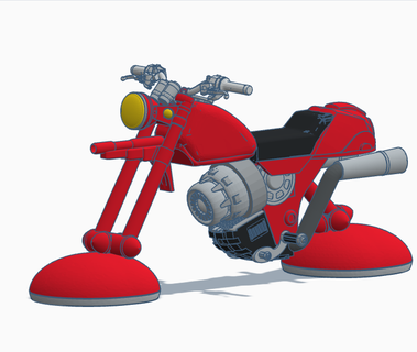 cobra espaço aventura ar bicicleta manga estatueta airbike motocicleta ventilador arte Admirador 3d print model - Mito3D