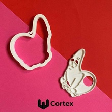 cobrate cookie cutter cutting bear valentine's day valentine february 14 valentines cookies patricio charge patrick 3d print model - Mito3D