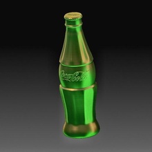 coca cola Flasche Gadget Möbel Kunst poly printable model Inventar 3d print model - Mito3D