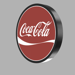 coca cola logo luce Coca Cola bevanda lampada guidato nameled Luminaria fiume ria 3d print model - Mito3D