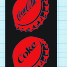 a coca-cola tampa de garrafa vários cauda coca emblema 3d print model - Mito3D