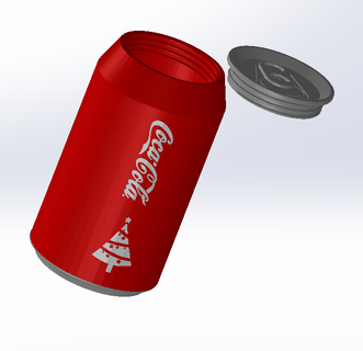 coca Coca Cola Natale contenitore utensili può morbido bevanda svitare coperchio vano segreto Conservazione innovativo versatile unico design praticità compatto dimensioni rivoluzionario fusione ingegnosità 3d print model - Mito3D