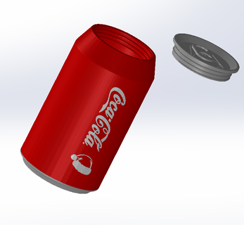 coca cola christmas container Tools can soft drink unscrew lid compartment secret storage innovative versatile unique design practicality compact dimensions revolutionary merger ingenuity 3d print model - Mito3D