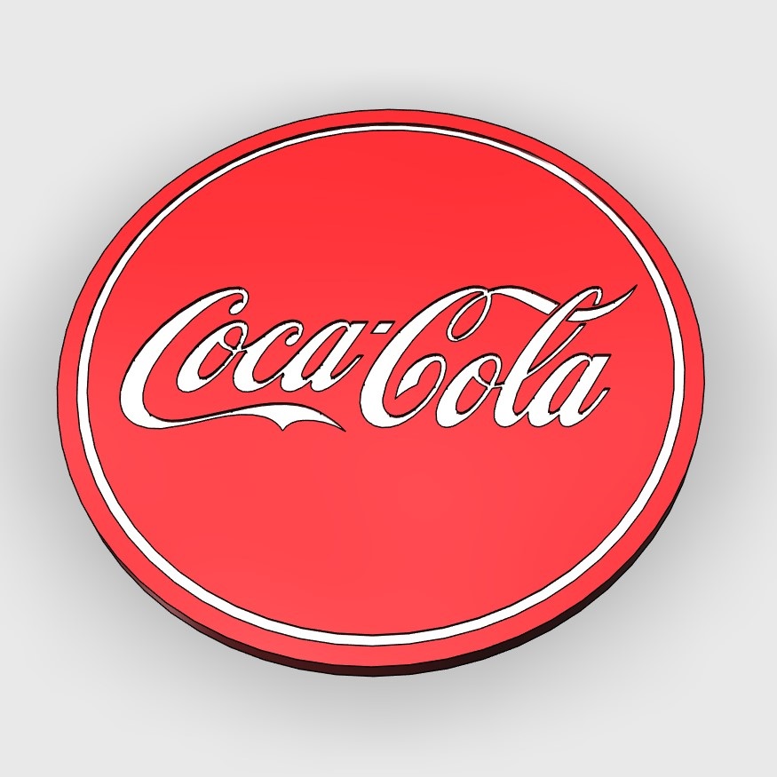 coca cola coke & diet coaster set novelty 3D print model - Mito3D