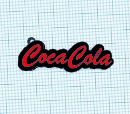 coca cola keychain soda brands decoration games collection cube square 3d print model - Mito3D