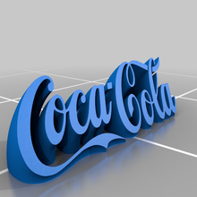 coca Cola parede tabela logotipos arte Barra banheiro decoração Projeto grade casa sala jogos refrigerante monte 3d print model - Mito3D