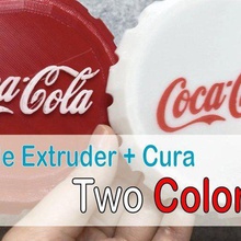 coca-cola cap ein Ende, aber zwei Farben Kunst Modelle filament eunny cup coca cola cocacola 3d print model - Mito3D