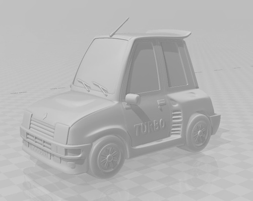 coche bulma r5 turbo ejderha top ssh figürler z goku 3d print model - Mito3D