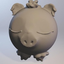 cochonnelle cochon fille minitoys gadget un trousseau de clés la mode cerdo nia juguetes llavero artilugio moda 3d print model - Mito3D
