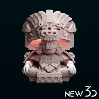 cuna Dios zapoteco cultura Arte mexico prehispánico urna 3d print model - Mito3D
