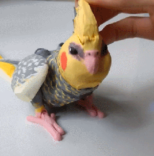 cockatiel articulé figure perroquet oiseau cacatoès jouet poupée animal souple flexi 3d print model - Mito3D