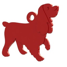 cocker pet plate home mascot 3d print model - Mito3D