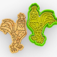 cockerel bartolito chef cutter cookie set knife kitchen cutters cookies pack cook rooster 3d print model - Mito3D