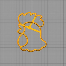 cockerel cookie cutter home kitchen pastry cake 3d print model - Mito3D