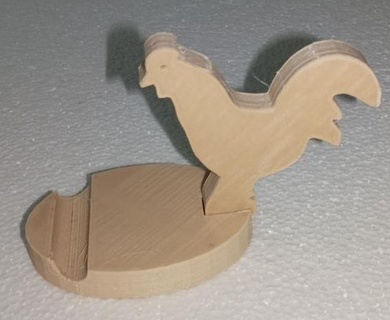 cockerel phoneholder rooster roaster chicken 3d print model - Mito3D