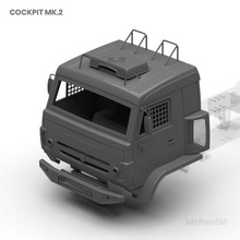 kokpit mk2 rc kamyon rctruck Kamaz 3d print model - Mito3D