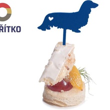 cocktail bastone canapè bassotto cibo decorazione spiedo cane foxhound 3d print model - Mito3D